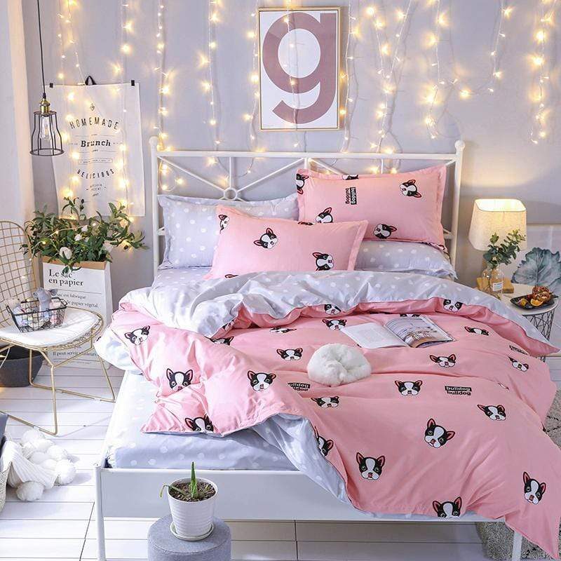 Bedding set with french bulldogs