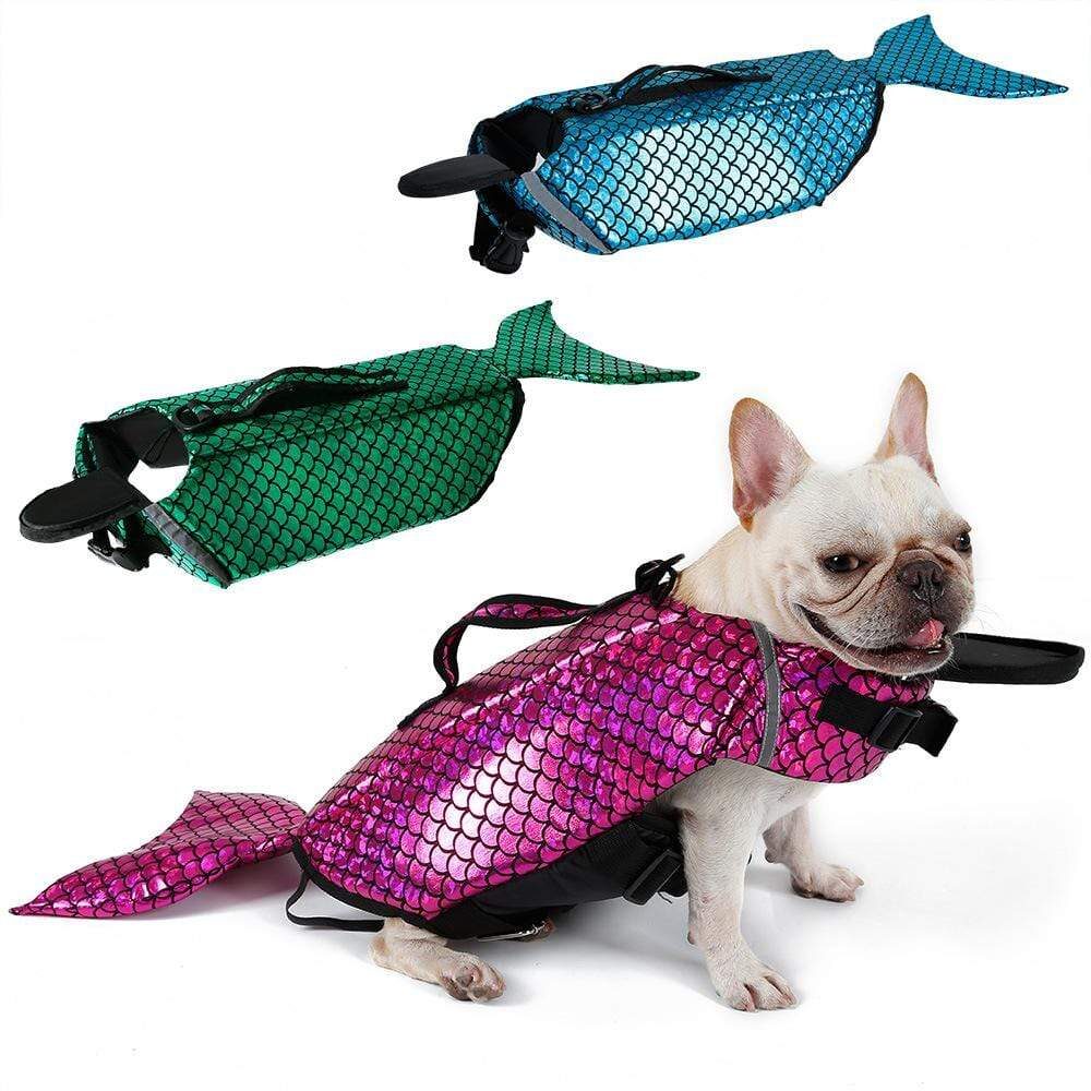 Mermaid dog life jacket