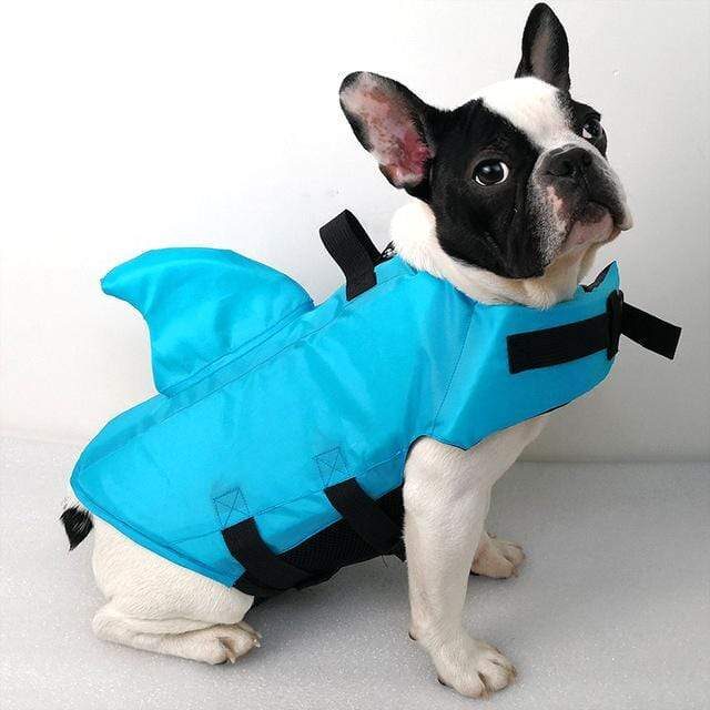 Shark dog safety life jacket for French bulldogs
