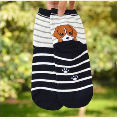 Frenchie World Shop 0 3 / One Size 1pair/lot Japanese and korean style lady cotton socks cute animal dog socks autumn winter cartoon socks