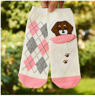 Frenchie World Shop 0 5 / One Size 1pair/lot Japanese and korean style lady cotton socks cute animal dog socks autumn winter cartoon socks