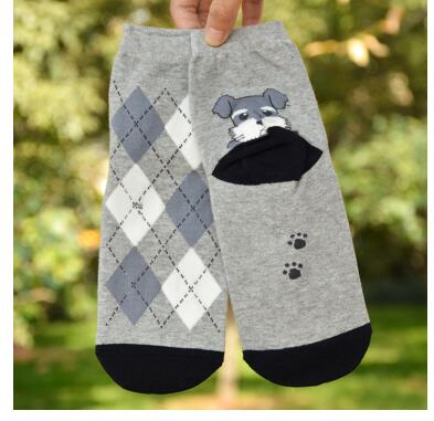Frenchie World Shop 0 6 / One Size 1pair/lot Japanese and korean style lady cotton socks cute animal dog socks autumn winter cartoon socks