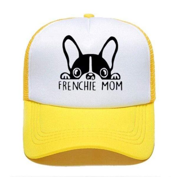 Frenchie World Shop 25 / Adult Size 2020 Fashion French Bulldog Mom Print Baseball Cap Trucker Hat For Women Men Unisex Mesh Adjustable Size Parent-child Hats