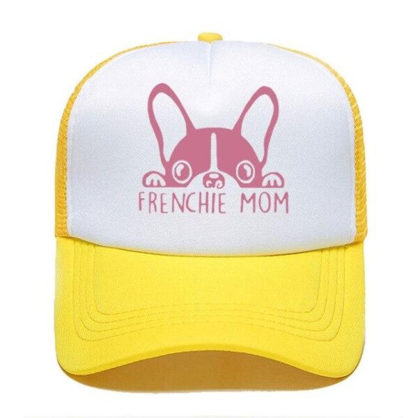 Frenchie World Shop 26 / Adult Size 2020 Fashion French Bulldog Mom Print Baseball Cap Trucker Hat For Women Men Unisex Mesh Adjustable Size Parent-child Hats