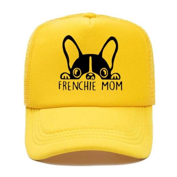 Frenchie World Shop 7 / Adult Size 2020 Fashion French Bulldog Mom Print Baseball Cap Trucker Hat For Women Men Unisex Mesh Adjustable Size Parent-child Hats