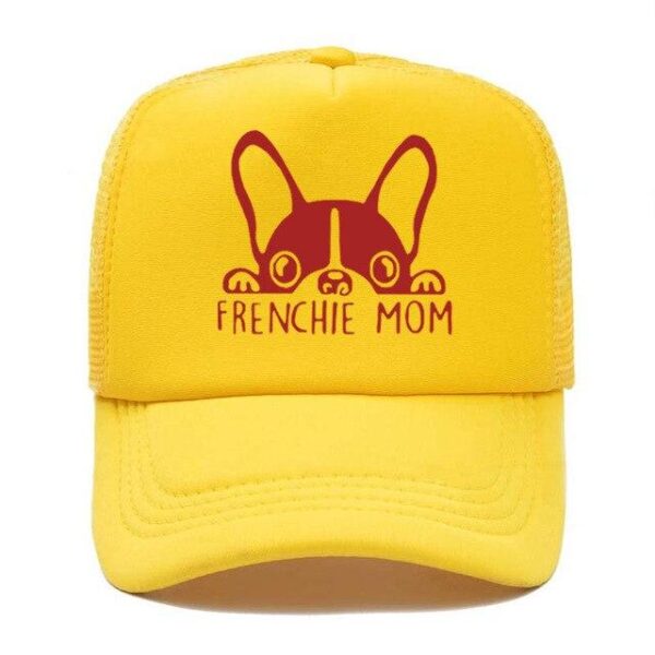 Frenchie World Shop 9 / Adult Size 2020 Fashion French Bulldog Mom Print Baseball Cap Trucker Hat For Women Men Unisex Mesh Adjustable Size Parent-child Hats