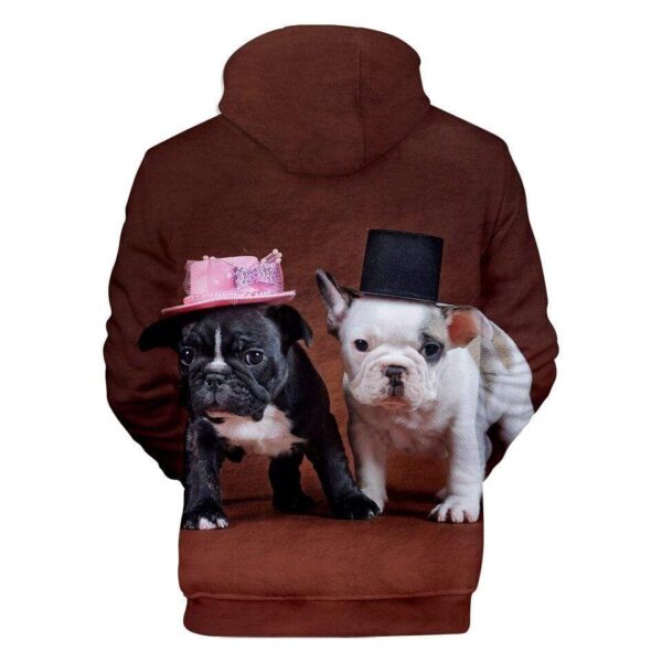 Frenchie World Shop 3D All Over French Bulldog Unisex Hoodie