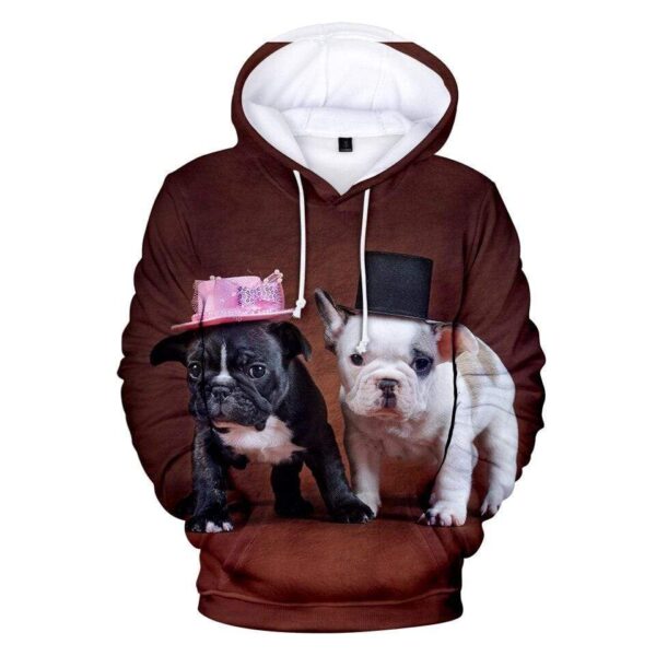 Frenchie World Shop 3D 2 / XXL 3D All Over French Bulldog Unisex Hoodie