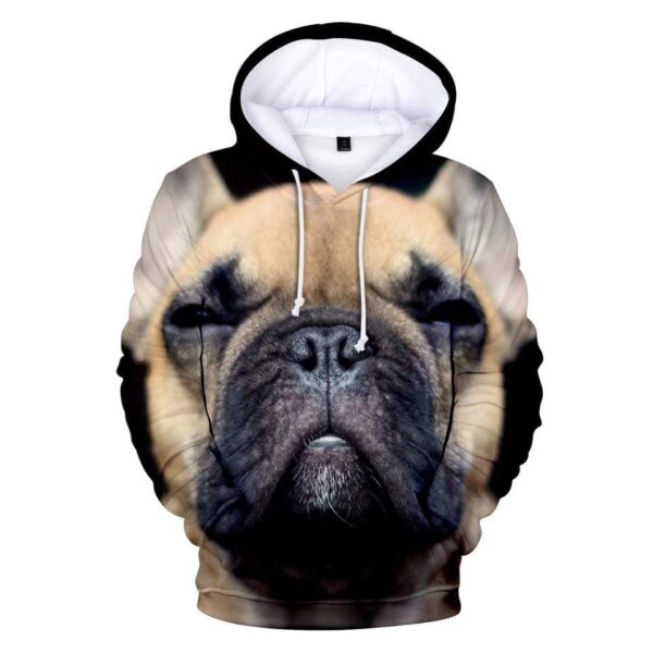 Frenchie World Shop 3D 5 / M 3D All Over French Bulldog Unisex Hoodie