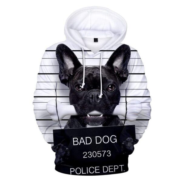 Frenchie World Shop 3D 7 / XS 3D All Over French Bulldog Unisex Hoodie