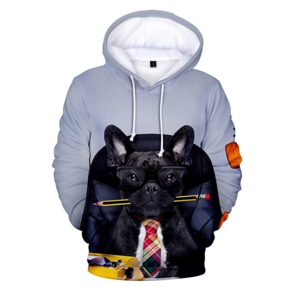 Frenchie World Shop 3D 8 / 4XL 3D All Over French Bulldog Unisex Hoodie