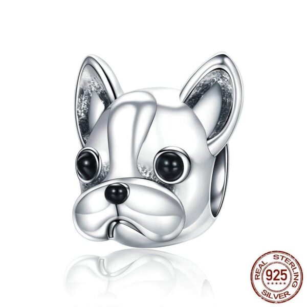 Frenchie World Shop Human accessories 925 Sterling Silver Bulldog Beads