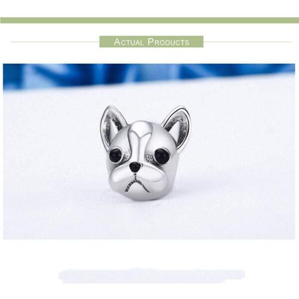 Frenchie World Shop Human accessories 925 Sterling Silver Bulldog Beads