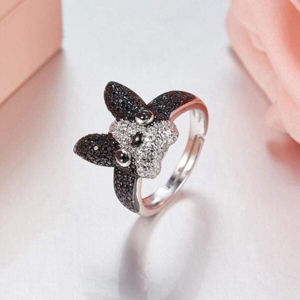Frenchie World Shop 925 Sterling Silver Ring with Zircons
