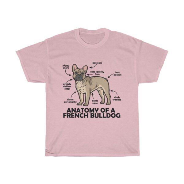 Printify T-Shirt Light Pink / S Anatomy Of French Bulldog Unisex T-shirt