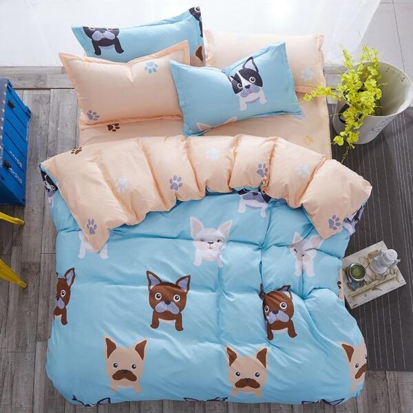 Frenchie World Shop Baby Blue French Bulldog Bedding Set