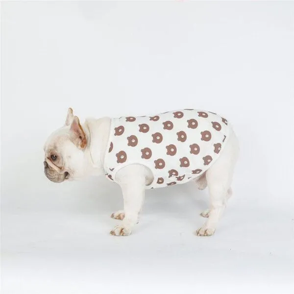 Frenchie World Shop Bear Pattern Dog Vest