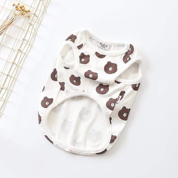 Frenchie World Shop Bear Pattern Dog Vest