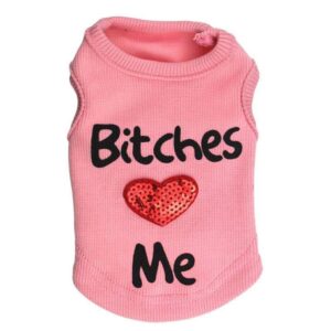 Frenchie World Shop Dog Clothing Bitches Heart Me dog tank