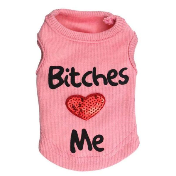 Frenchie World Shop Dog Clothing Bitches Heart Me dog tank