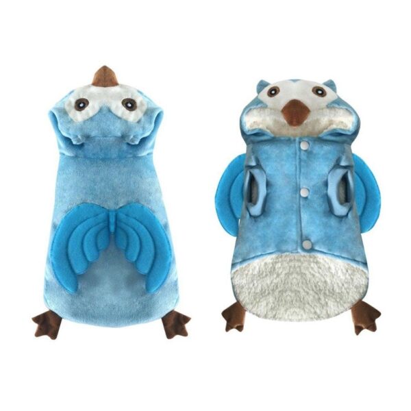 Frenchie World Shop Blue Owl Dog Hoodie