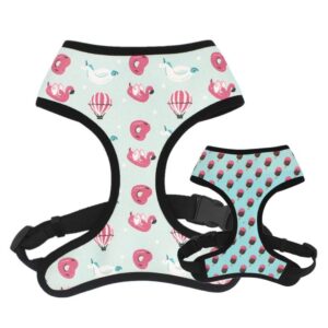 Frenchie World Shop Bulldog, Striped & Swan Reversible Harness