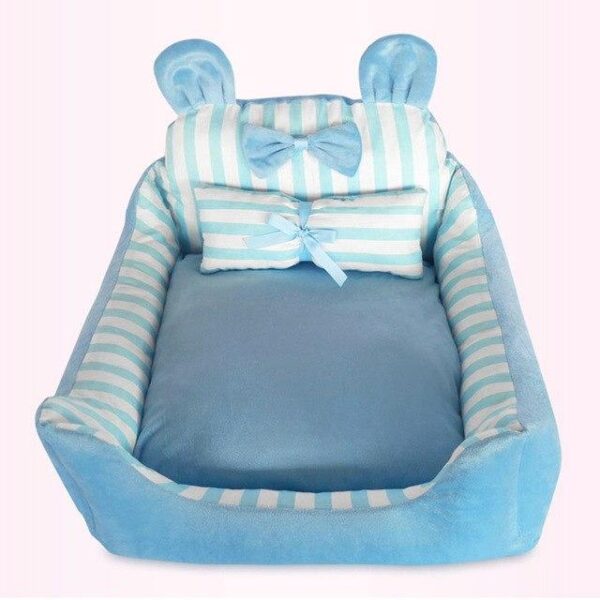 Frenchie World Shop Blue / L Butterfly Dog Sofa With Pillow