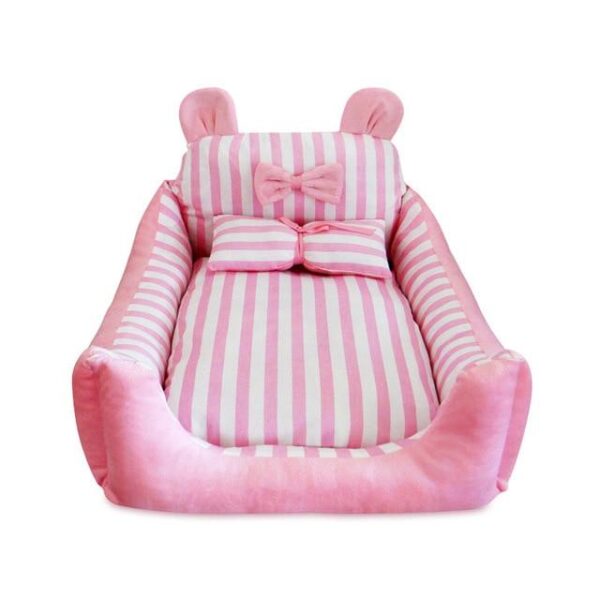 Frenchie World Shop Pink / L Butterfly Dog Sofa With Pillow