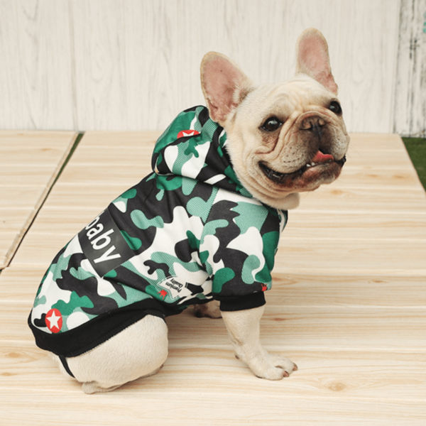 Frenchie World Shop green / XL Camouflage French Bulldog Hoodie