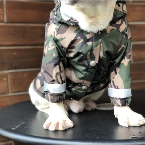 Frenchie World Shop Camouflage Waterproof Raincoat