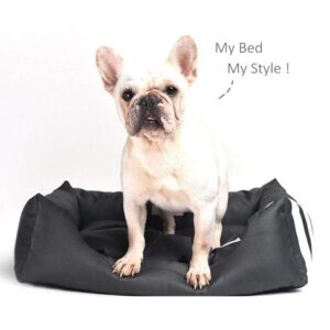 Frenchie World Shop Canvas Soft & Cozy French Bulldog Bed