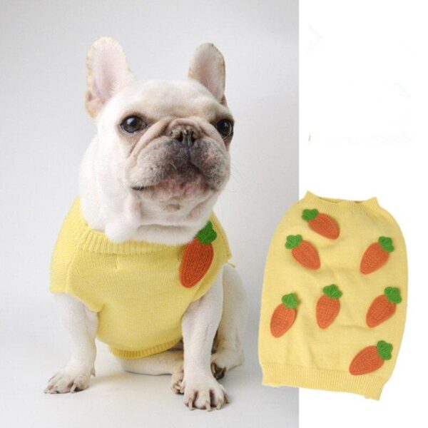 Frenchie World Shop Carrot French Bulldog Sweater