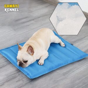 Frenchie World Shop CAWAYI KENNEL Dog Cooling Mat Pet Ice Pad Teddy Mattress Pet Cool Mat Bed Cat Summer Keep Cool Pet Gel Cooling Dog Mat for Dogs