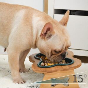 Frenchie World Shop Ceramic Bone French Bulldog Feeding Bowl