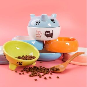 Frenchie World Shop Ceramic Cartoon Feeding and Drinking Bowl