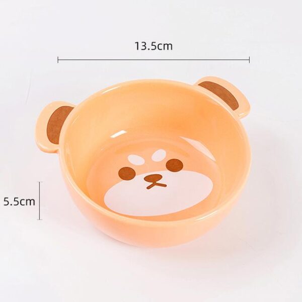 Frenchie World Shop Panda bowl Orange Ceramic Cartoon Feeding and Drinking Bowl