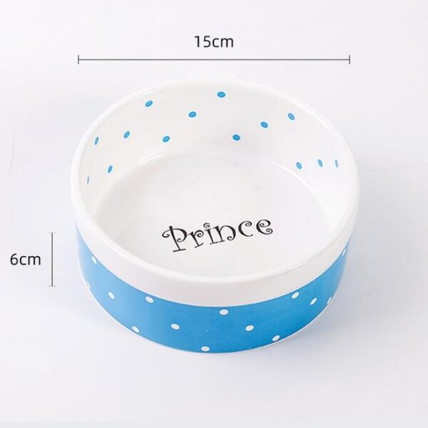 Frenchie World Shop spot bowl blue Ceramic Cartoon Feeding and Drinking Bowl