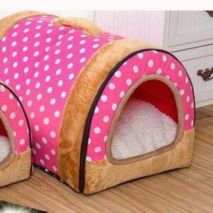 Frenchie World Shop Dog bed Pink dots / 35cmx26cmx28cm Chic Dog House