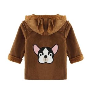 Frenchie World Shop Brown / 3T Child Faux Suede Winter Coat