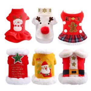 Frenchie World Shop Christmas Dog Clothes Couple Shirt Dress Costume Dog Cat Coat For Small Dogs Cats Yorkshire Terrier Pet Clothes Ropa Para Perro