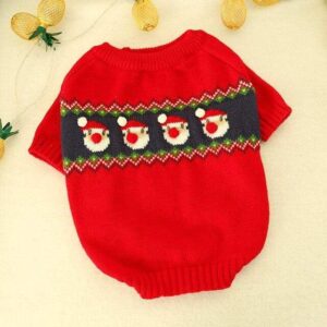 Frenchie World Shop Red / S Christmas Dog Sweater Autumn Winter Dog Clothes Poodle Schnauzer Pug French Bulldog Clothing Corgi Costume Xmas Pet Coat Outfit