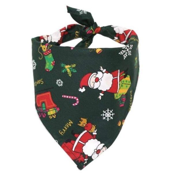 Frenchie World Shop Green santa Christmas French Bulldog Bandana