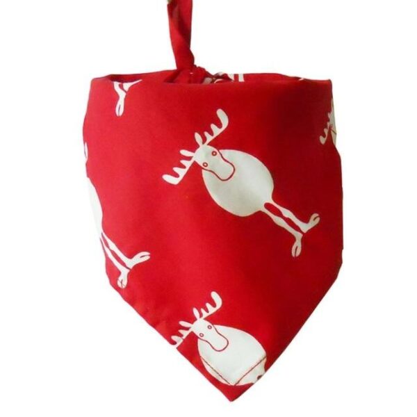 Frenchie World Shop Red elk Christmas French Bulldog Bandana