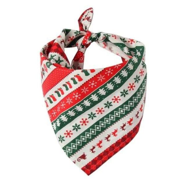 Frenchie World Shop Stripe Christmas French Bulldog Bandana