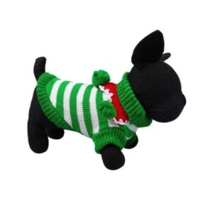 Frenchie World Shop GW / L Christmas Striped Sweater With Poms