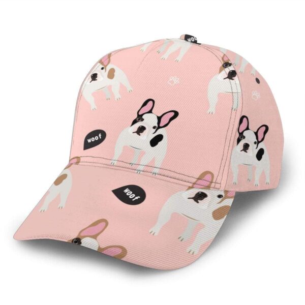 Frenchie World Shop CINESSD Cartoon French Bulldog Pink Print Baseball Cap women men snapback caps Classic Style hat Casual Sport Outdoor cap