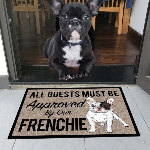 Frenchie World Shop CLOOCL All Guests Must Be Approved By Our French Bulldog Doormat 3D Print Pet Dog Doormat Non Slip Floor Mat Decor Drop Shipping