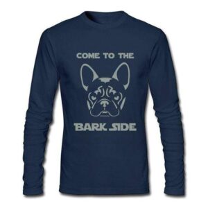 Frenchie World Shop Human clothing navy / Asian Size S Come To The Bark Side long sleeve shirt