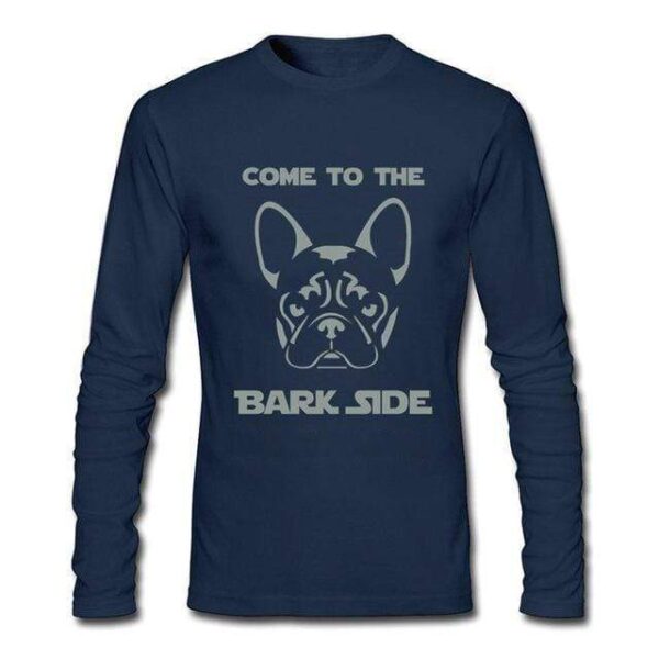 Frenchie World Shop Human clothing navy / Asian Size S Come To The Bark Side long sleeve shirt