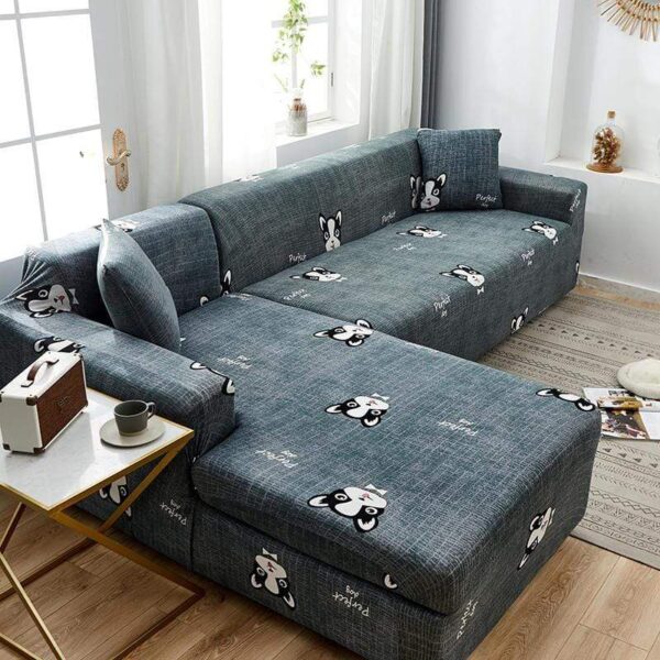 Frenchie World Shop heibaigou / 4-seater 235-300cm Corner Sofa French Bulldog Cover